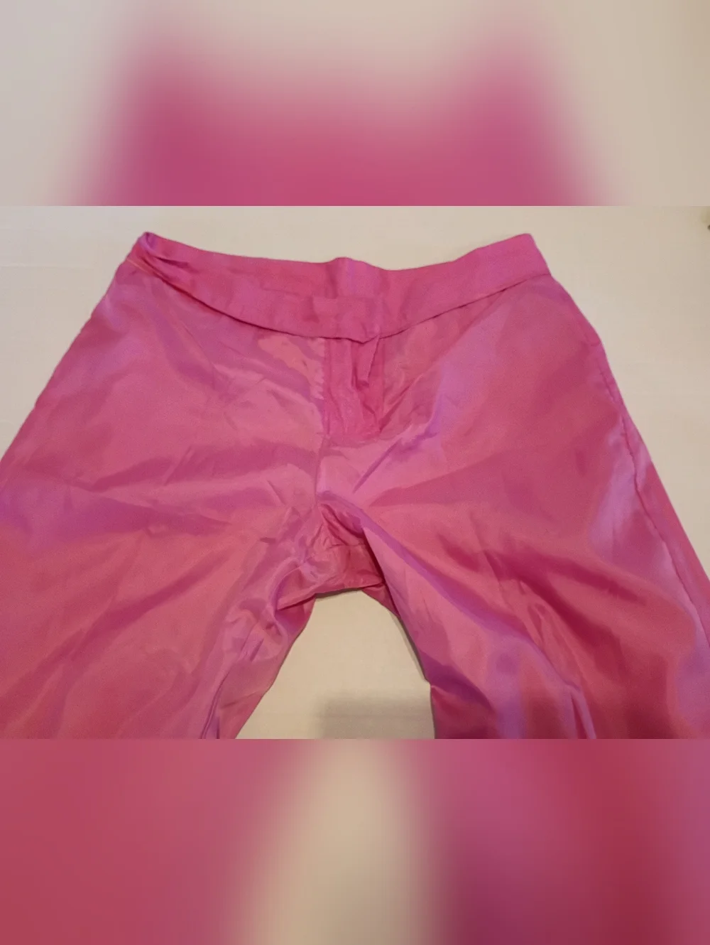 Laura Leigh‎ Women's Wide-Leg 100% Lined Linen Bright Pink Pants Sz 10
